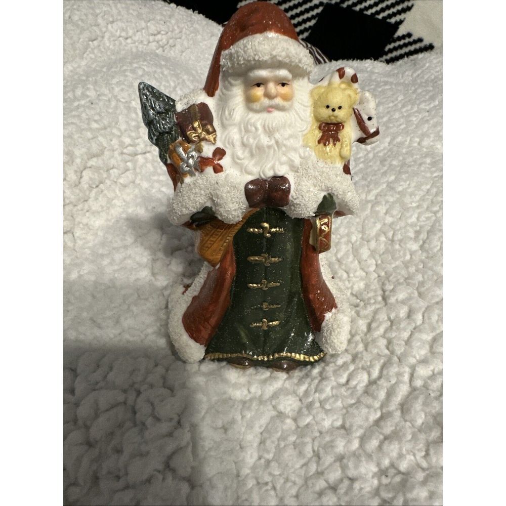 Santa Figurine Ceramic 6" Tree Bear Candy Cane Horse Toy‎